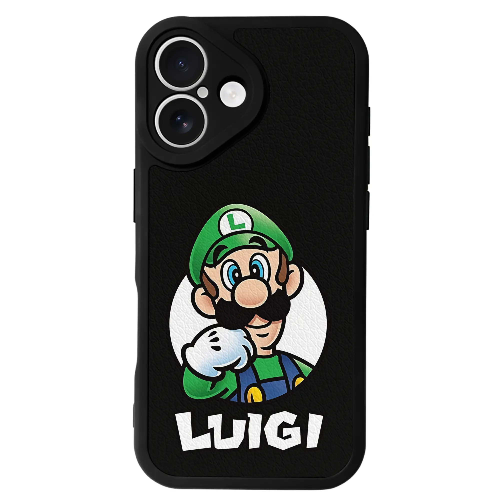 マリオ グッズ ルイージ - IPhone 16シリーズ対応 ・ シリコンスマホケース ・ レザー調 ・ 高精度フィット ・ 耐衝撃 ・ ワイヤレス充電対応 ・ 精密カット